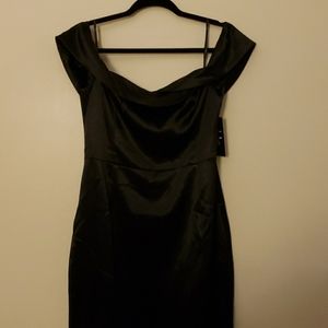 Black midi dress